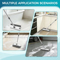 JOIORBOO 3-In-1 Floor Scrub Brush with Long Handle – Double-Sided Bristle & Squeegee for Bathroom, Shower & Kitchen
