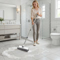 JOIORBOO 3-In-1 Floor Scrub Brush with Long Handle – Double-Sided Bristle & Squeegee for Bathroom, Shower & Kitchen