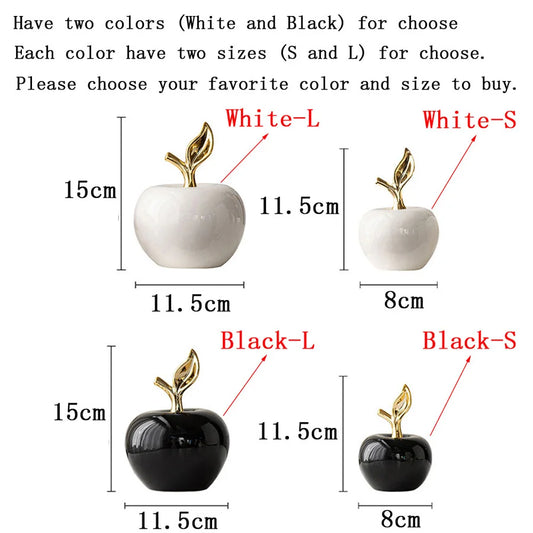 Luxury Ceramic Apple Sculpture