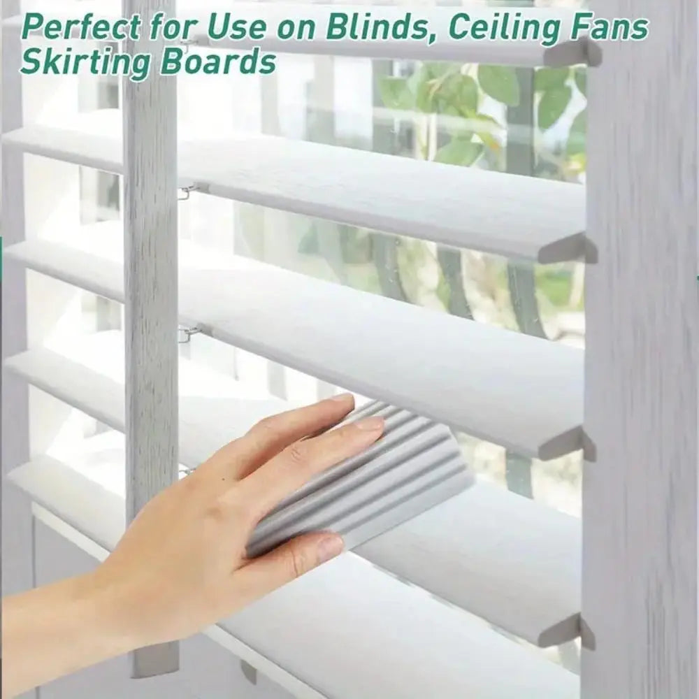 Damp Duster Set, 2 Counts Magic Dust Cleaning Sponge, Cleaning Pads for Baseboard, Blind, Tiled, Furniture, Couches, Vent, Grill, Screen, Cleaning Tool, Cleaning Supplies, Bathroom Accessories