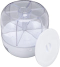 6 Grids round Dispenser, Dispensador De Cereal 360° Rotating Storage Container Transparent Sealed Container, Dispensador De Granos with Removable Cover for Home Kitchen